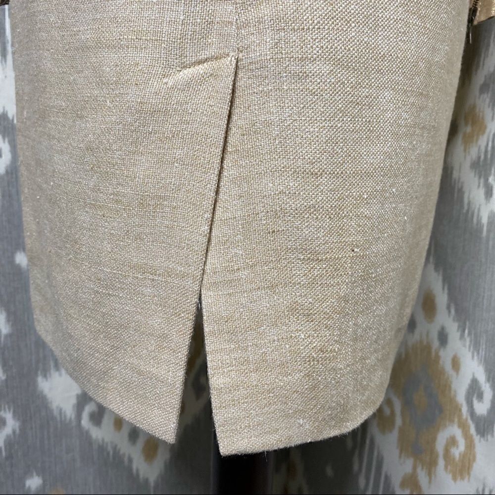 Ralph Lauren Flax Silk & Linen Pencil Skirt - Picture 7 of 14